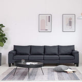 NNEVL 4-Seater Sofa Dark Grey Fabric