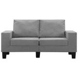 NNEVL 2-Seater Sofa Light Grey Fabric