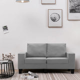 NNEVL 2-Seater Sofa Light Grey Fabric