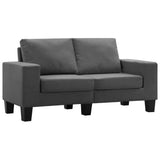 NNEVL 2-Seater Sofa Dark Grey Fabric