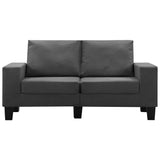 NNEVL 2-Seater Sofa Dark Grey Fabric