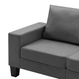 NNEVL 2-Seater Sofa Dark Grey Fabric