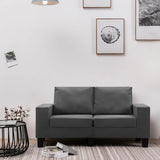 NNEVL 2-Seater Sofa Dark Grey Fabric