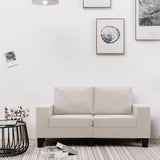 NNEVL 2-Seater Sofa Cream Fabric