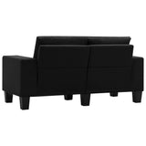 NNEVL 2-Seater Sofa Black Fabric