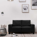 NNEVL 2-Seater Sofa Black Fabric