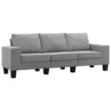 NNEVL 3-Seater Sofa Light Grey Fabric