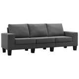 NNEVL 3-Seater Sofa Dark Grey Fabric