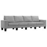 NNEVL 4-Seater Sofa Light Grey Fabric