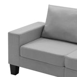 NNEVL 4-Seater Sofa Light Grey Fabric