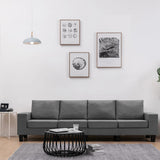 NNEVL 4-Seater Sofa Dark Grey Fabric
