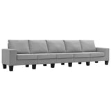NNEVL 5-Seater Sofa Light Grey Fabric