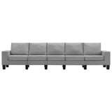 NNEVL 5-Seater Sofa Light Grey Fabric