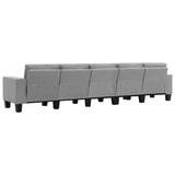 NNEVL 5-Seater Sofa Light Grey Fabric