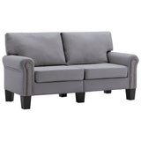 NNEVL 2-Seater Sofa Light Grey Fabric