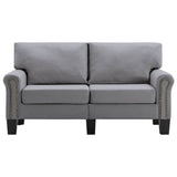 NNEVL 2-Seater Sofa Light Grey Fabric