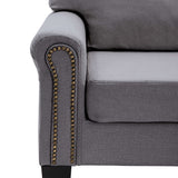 NNEVL 2-Seater Sofa Light Grey Fabric