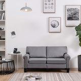 NNEVL 2-Seater Sofa Light Grey Fabric