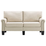 NNEVL 2-Seater Sofa Cream Fabric