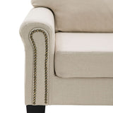 NNEVL 2-Seater Sofa Cream Fabric