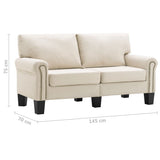 NNEVL 2-Seater Sofa Cream Fabric