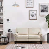 NNEVL 2-Seater Sofa Cream Fabric