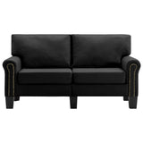 NNEVL 2-Seater Sofa Black Fabric
