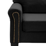 NNEVL 2-Seater Sofa Black Fabric