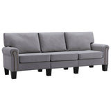 NNEVL 3-Seater Sofa Light Grey Fabric
