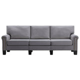 NNEVL 3-Seater Sofa Light Grey Fabric