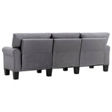 NNEVL 3-Seater Sofa Light Grey Fabric