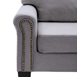 NNEVL 3-Seater Sofa Light Grey Fabric