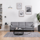 NNEVL 3-Seater Sofa Light Grey Fabric
