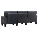 NNEVL 3-Seater Sofa Dark Grey Fabric