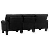 NNEVL 3-Seater Sofa Black Fabric