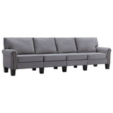 NNEVL 4-Seater Sofa Light Grey Fabric