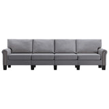 NNEVL 4-Seater Sofa Light Grey Fabric