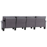 NNEVL 4-Seater Sofa Light Grey Fabric