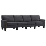 NNEVL 4-Seater Sofa Dark Grey Fabric