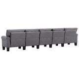 NNEVL 5-Seater Sofa Light Grey Fabric