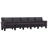 NNEVL 5-Seater Sofa Dark Grey Fabric