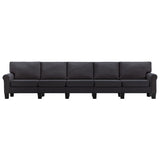 NNEVL 5-Seater Sofa Dark Grey Fabric