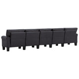 NNEVL 5-Seater Sofa Dark Grey Fabric