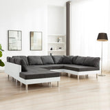 NNEVL Sectional Sofa Faux Leather White