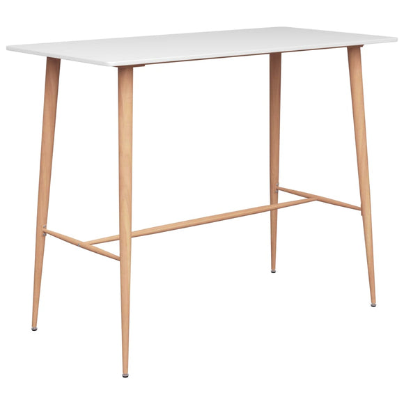 NNEVL Bar Table White 120x60x105 cm