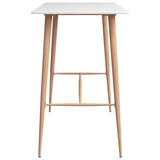 NNEVL Bar Table White 120x60x105 cm