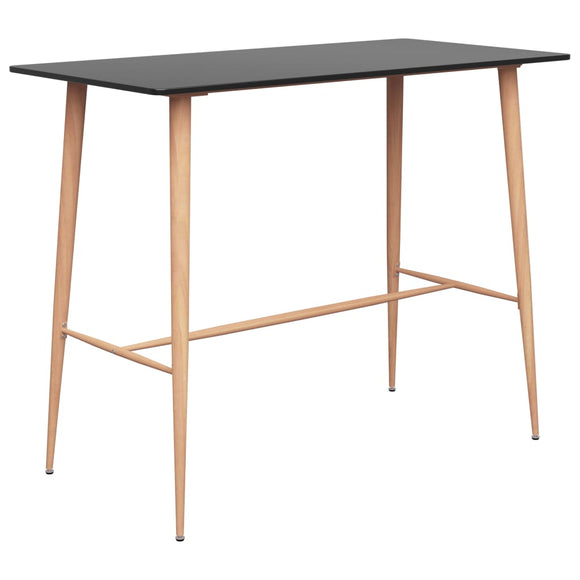 NNEVL Bar Table Black 120x60x105 cm