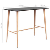 NNEVL Bar Table Black 120x60x105 cm