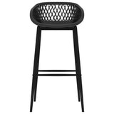 NNEVL Bar Chairs 4 pcs Black