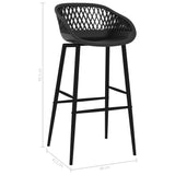 NNEVL Bar Chairs 4 pcs Black